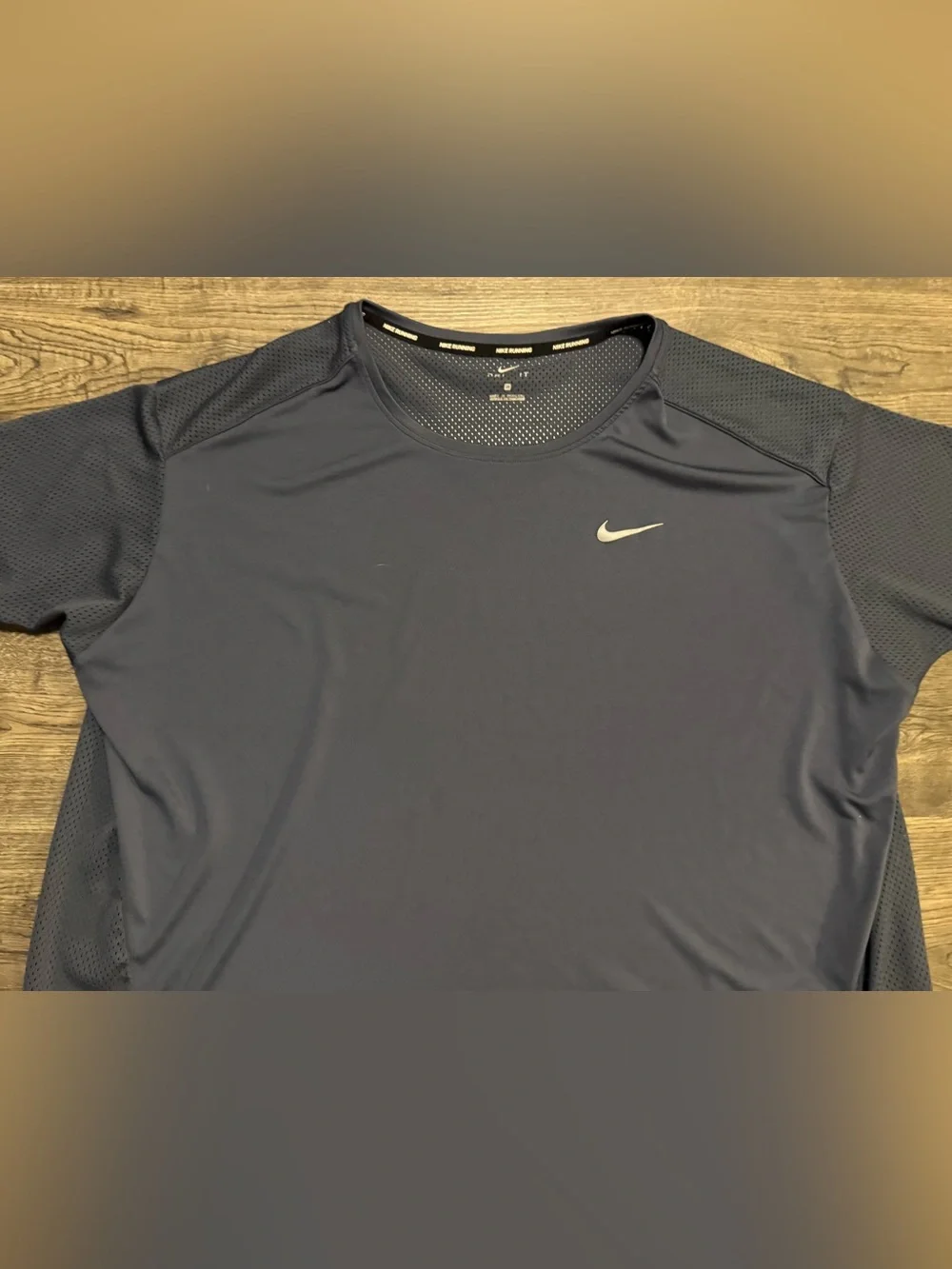 Nike Navy Short-Sleeve Dri-FIT Training Tee with Reflective Swoosh XL